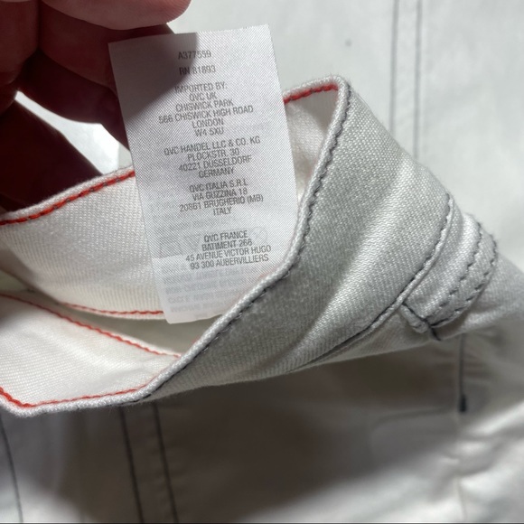 Peace Love World White Cotton High Waisted Front Slit Pants Size 10 NWOT - Picture 16 of 16